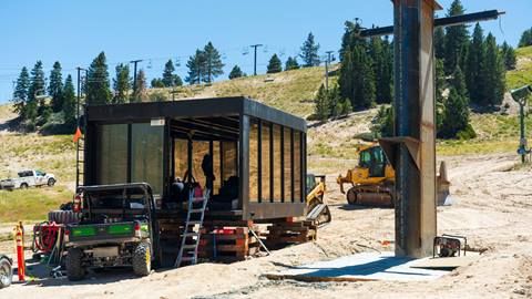 remodels to chair 2 at snow valley near the new operating shack