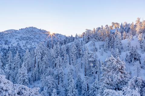 Snow scenic mountain view