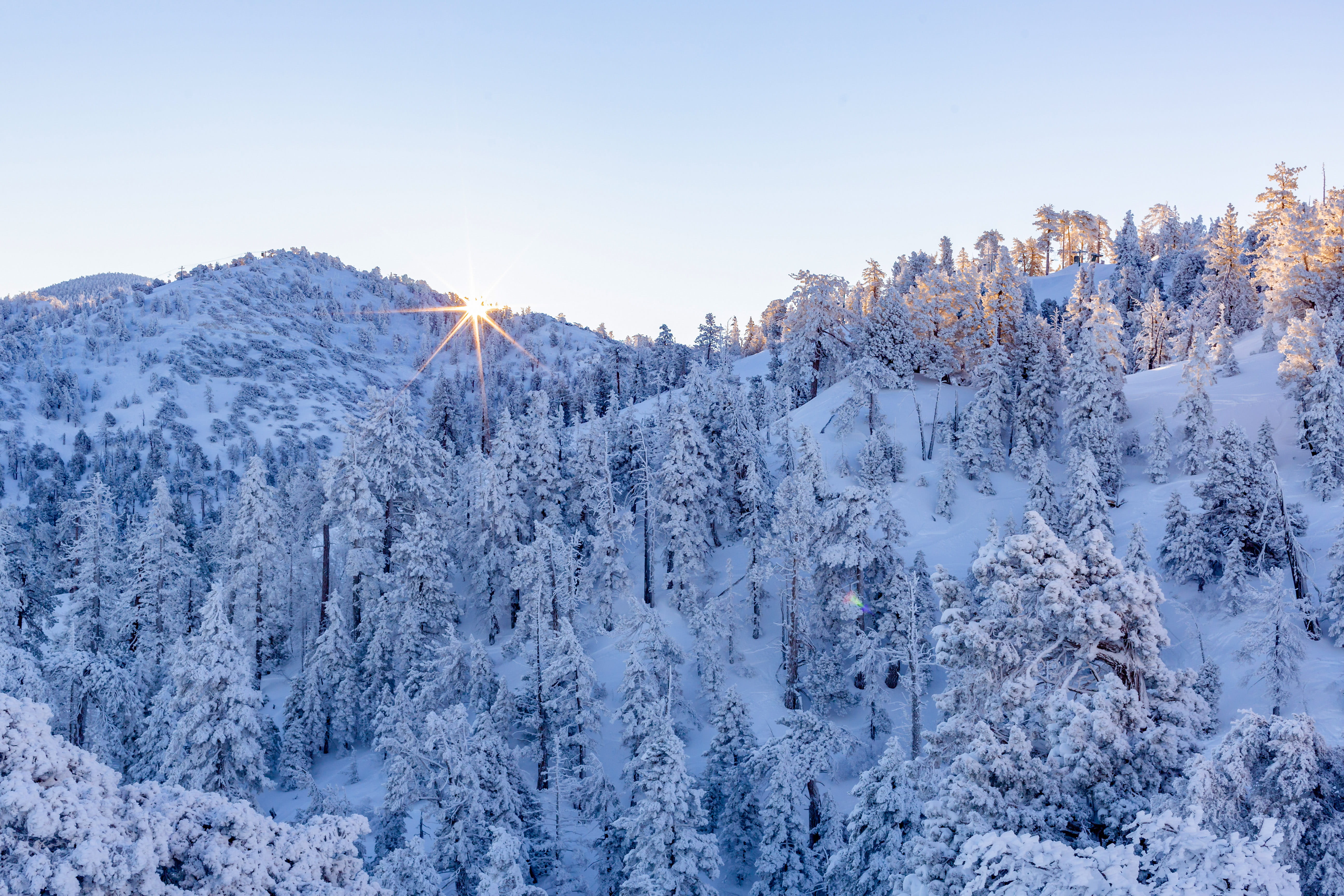 Snow scenic mountain view