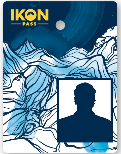 Color version of the 25/26 Ikon pass cardstock