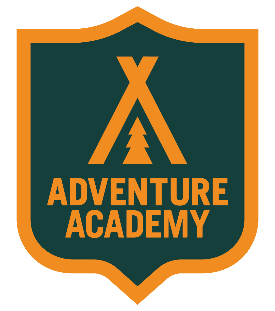 Snow Summit Adventure Academy logo, green and yellow