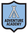 Snow Valley Adventure Academy logo, blue and grey