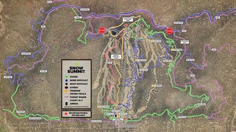2025 Snow Summit summer trail map