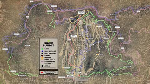 2026 Snow Summit summer trail map