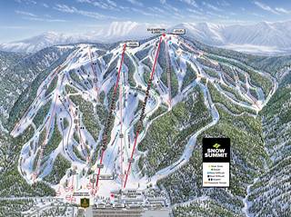 26/27 Snow Summit winter skiing and snowboarding trail map.