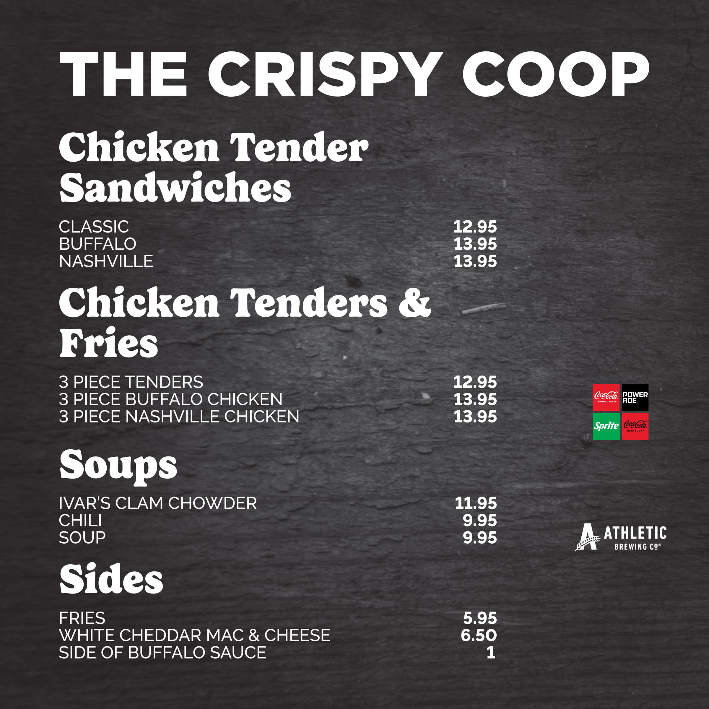 The Crispy Coop MadetoOrder Chicken Sandwiches and Tenders