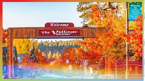 Fall colors in The Village at Big Bear Lake