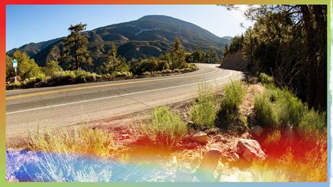 Scenic photo of the highway on Hwy 38