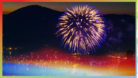 firework over big bear lake