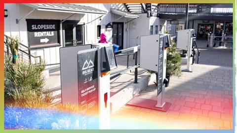 Pick up boxes in the base area of Bear Mountain