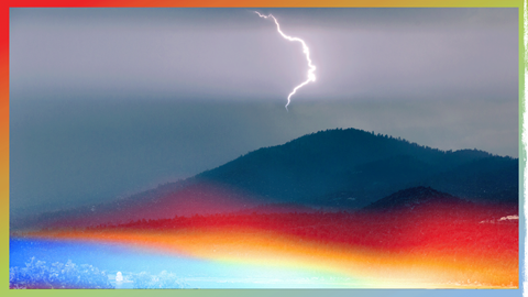 Lightning over the San Bernardino Mountains
