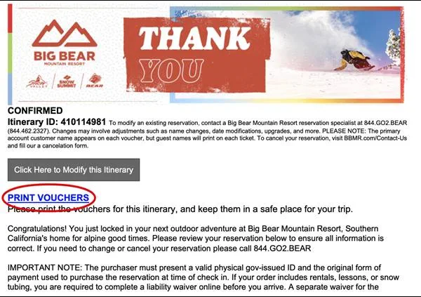 BBMR confirmation email example