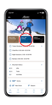 Snow Valley mobile app screensaver background