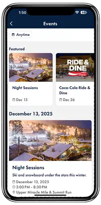 Event splash screen on the Ikon Pass app