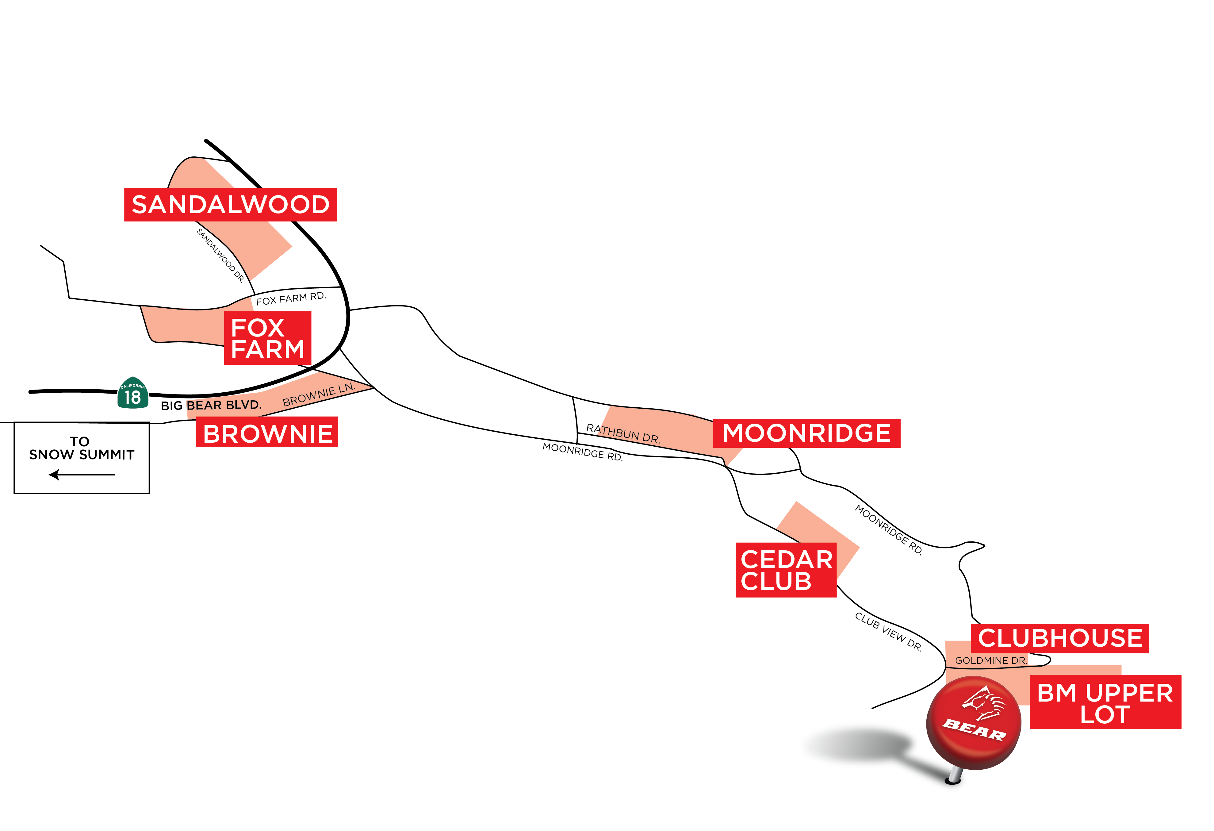 Bear Mountain parking lot map
