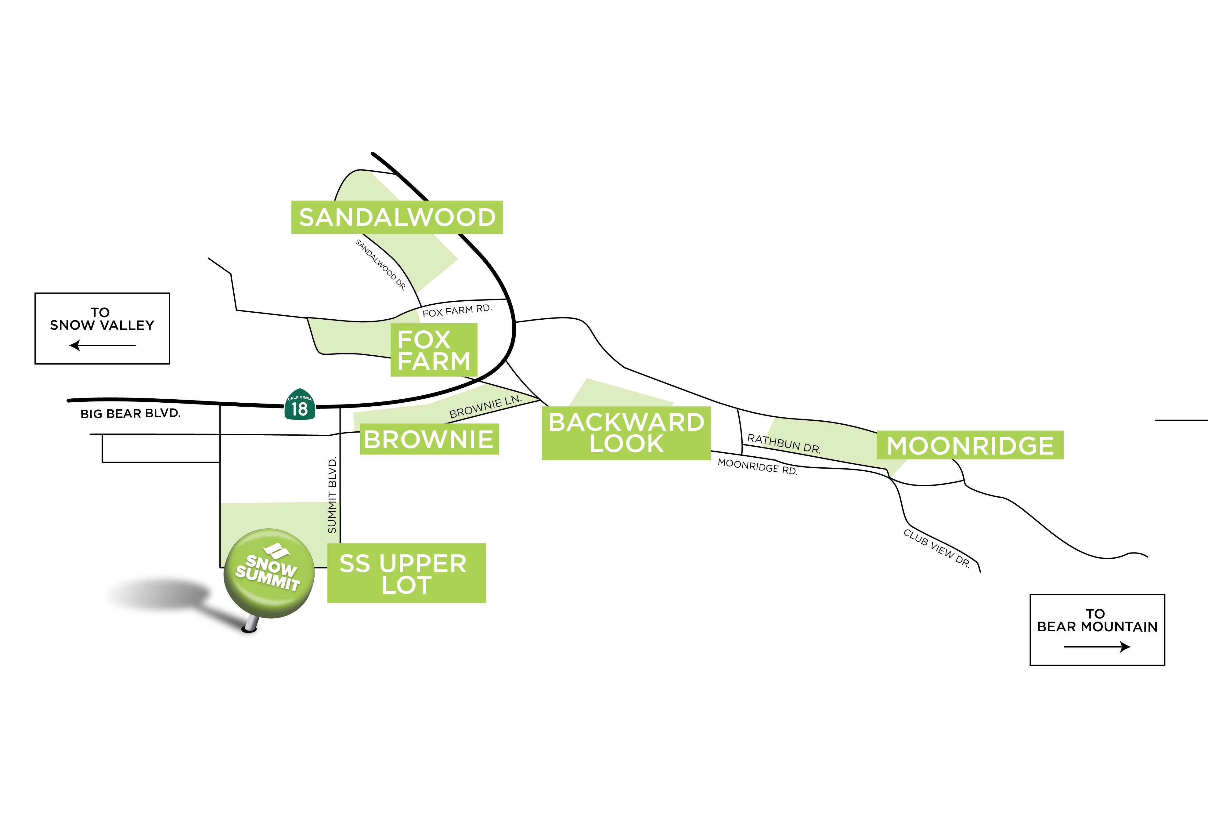 Snow Summit parking lot map