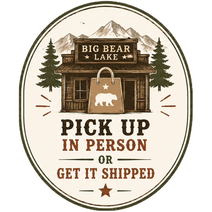 Big Bear Lake merchandise pickup and shipping badge icon