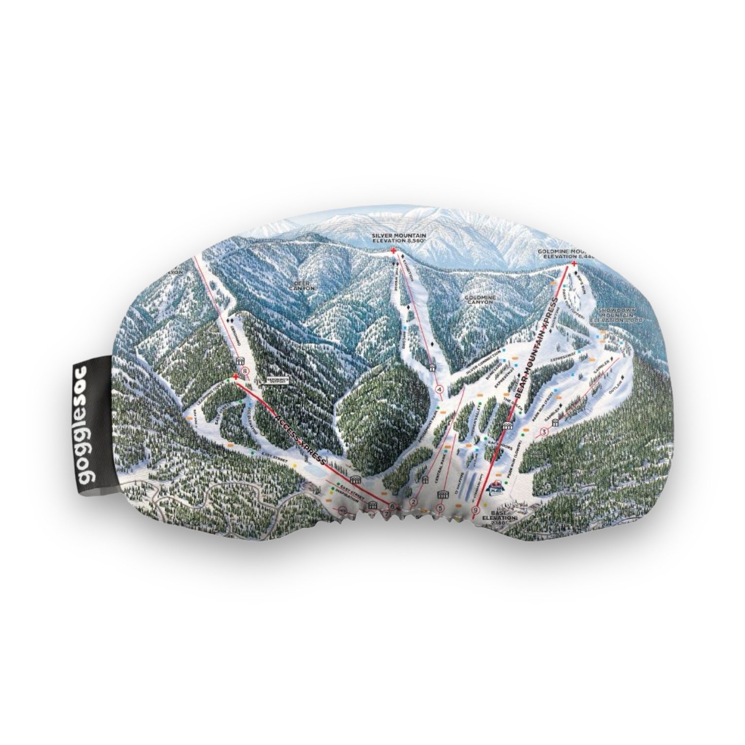 Bear Mountain winter trail map Goggle Soc