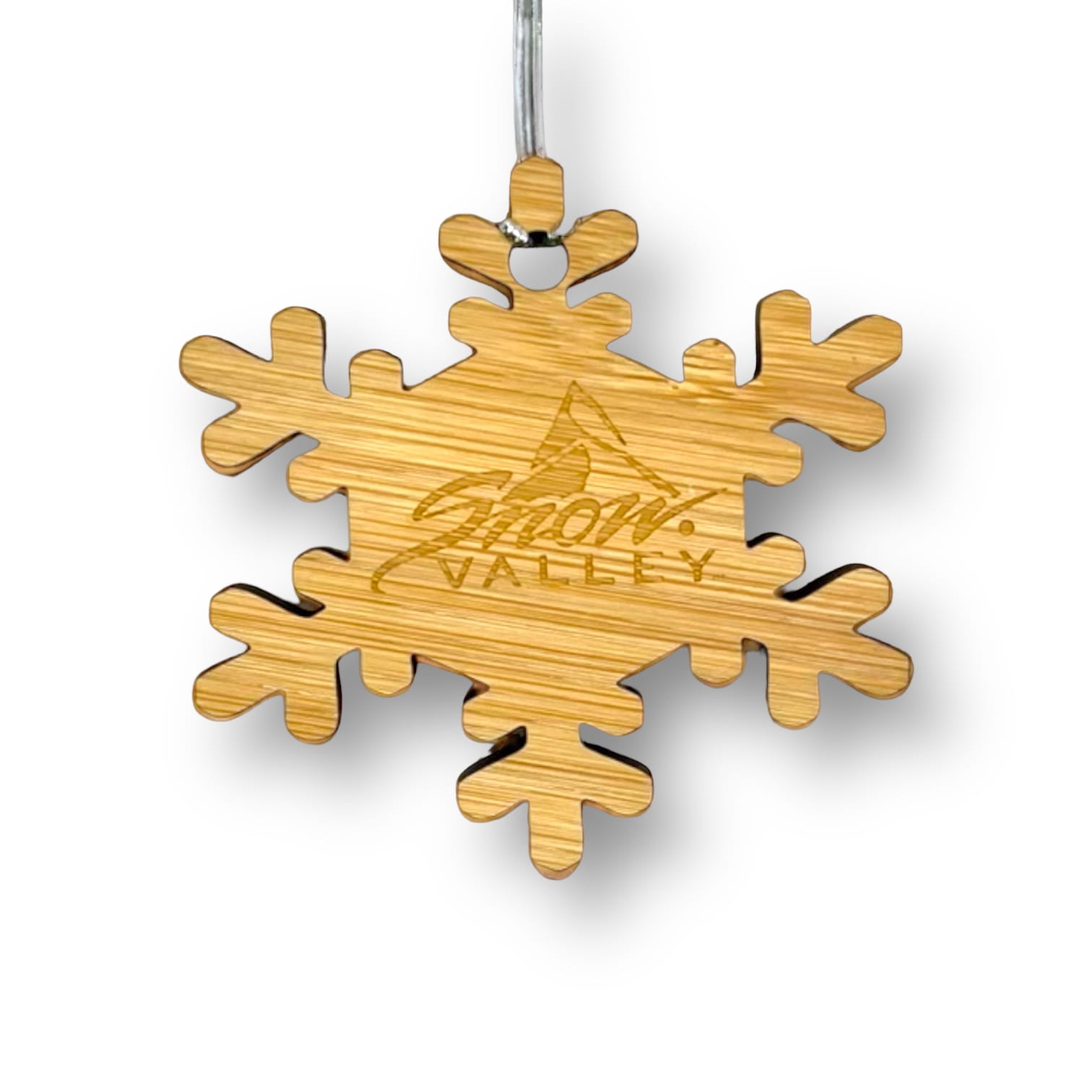 Snow Valley bamboo snowflake ornament