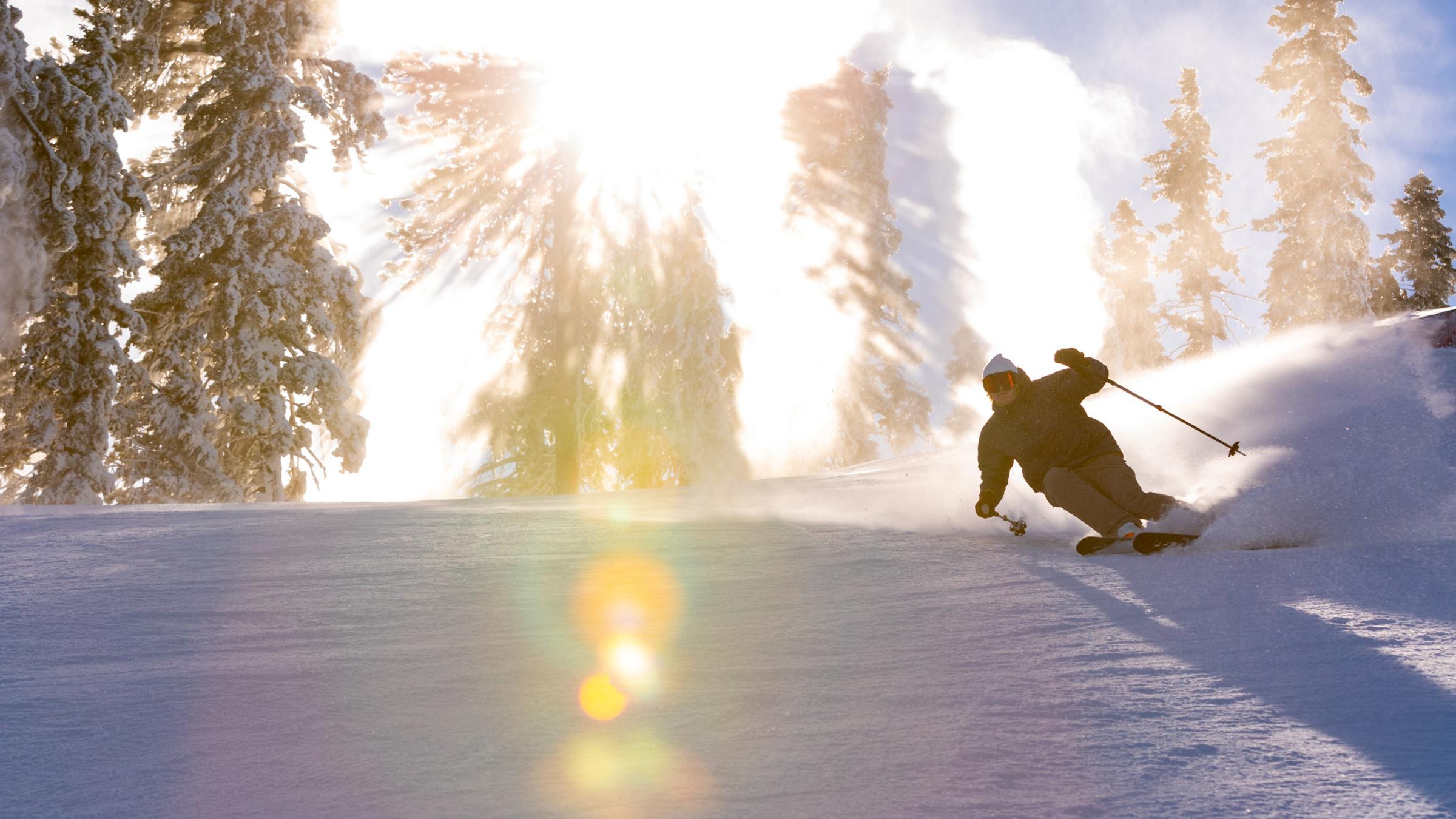 Skier on slopes