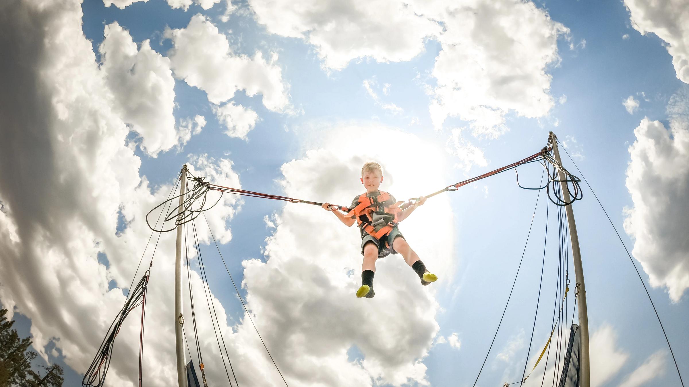 Kid on a euro bungee