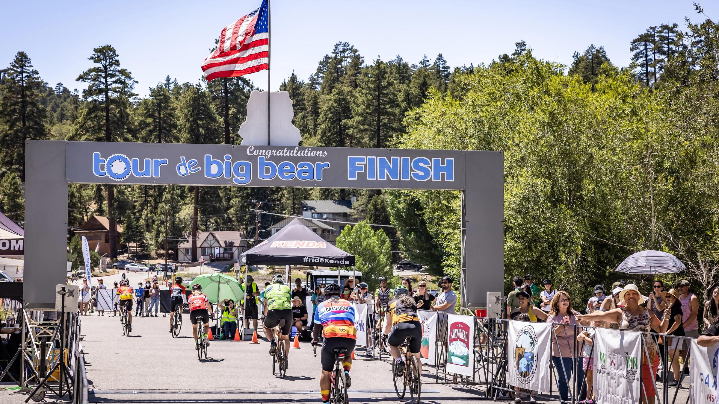 road bikers racing in the tour de big bear race