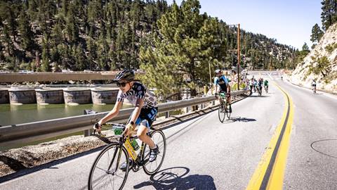 road bikers racing in the tour de big bear