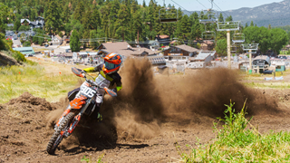 Motocross rider at Bear Mountain in the dirt