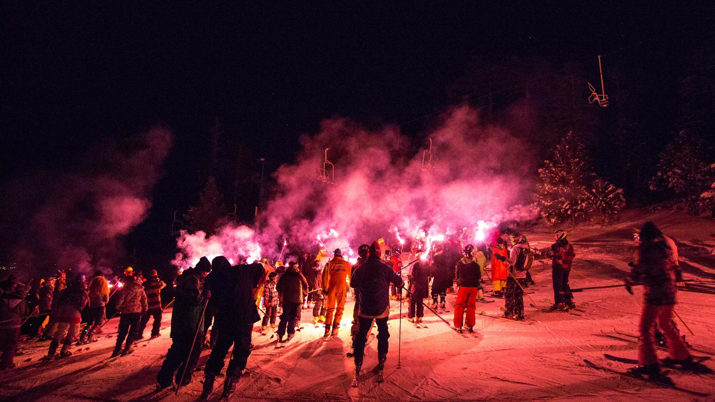 Torchlight Parade on the snow