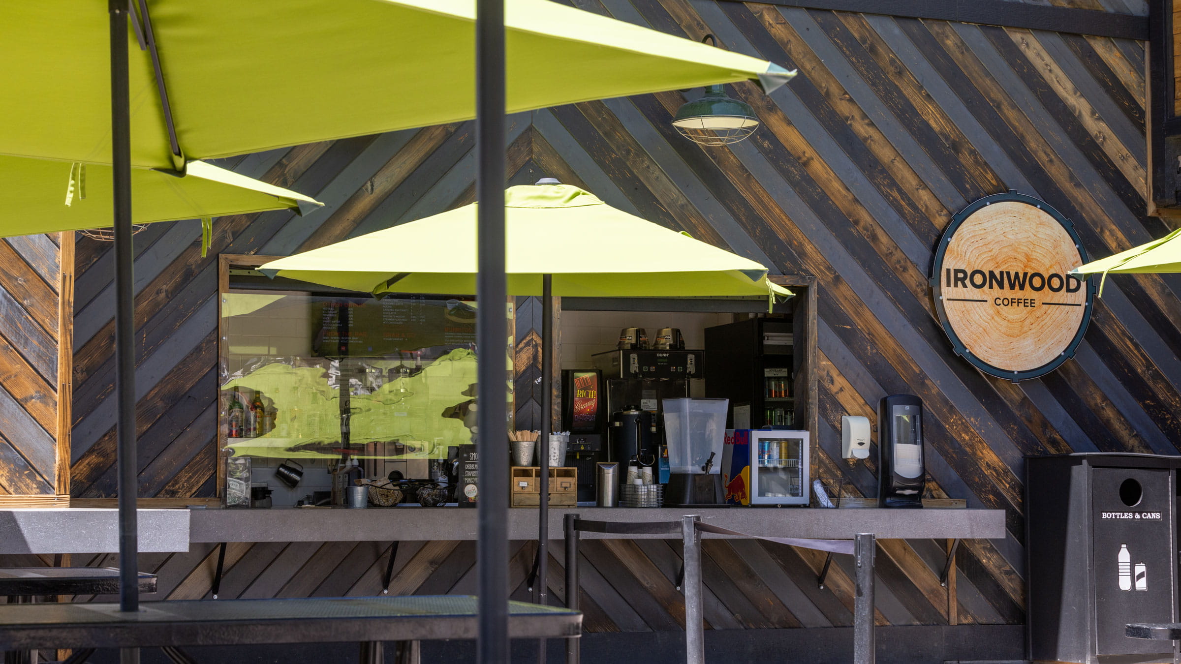 Ironwood Coffee building in the summer