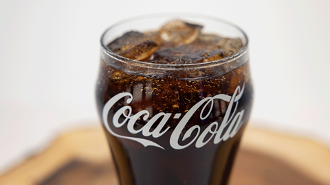 Coca-Cola in an iced cold glass
