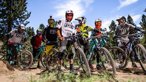 Group of mountain bikers