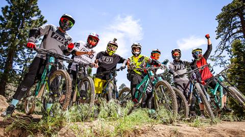 Group of mountain bikers