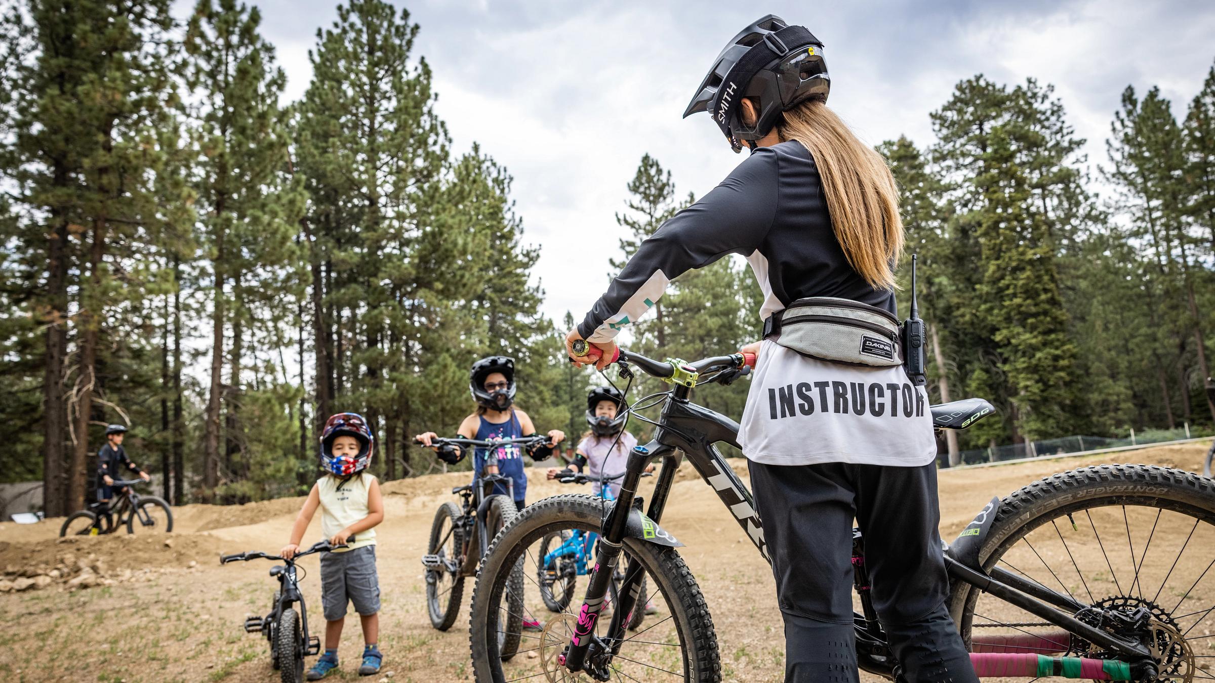 MTB Instructor facing students.