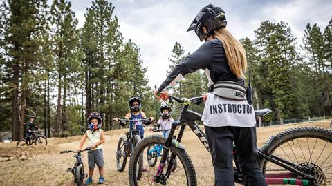 MTB Instructor facing students.