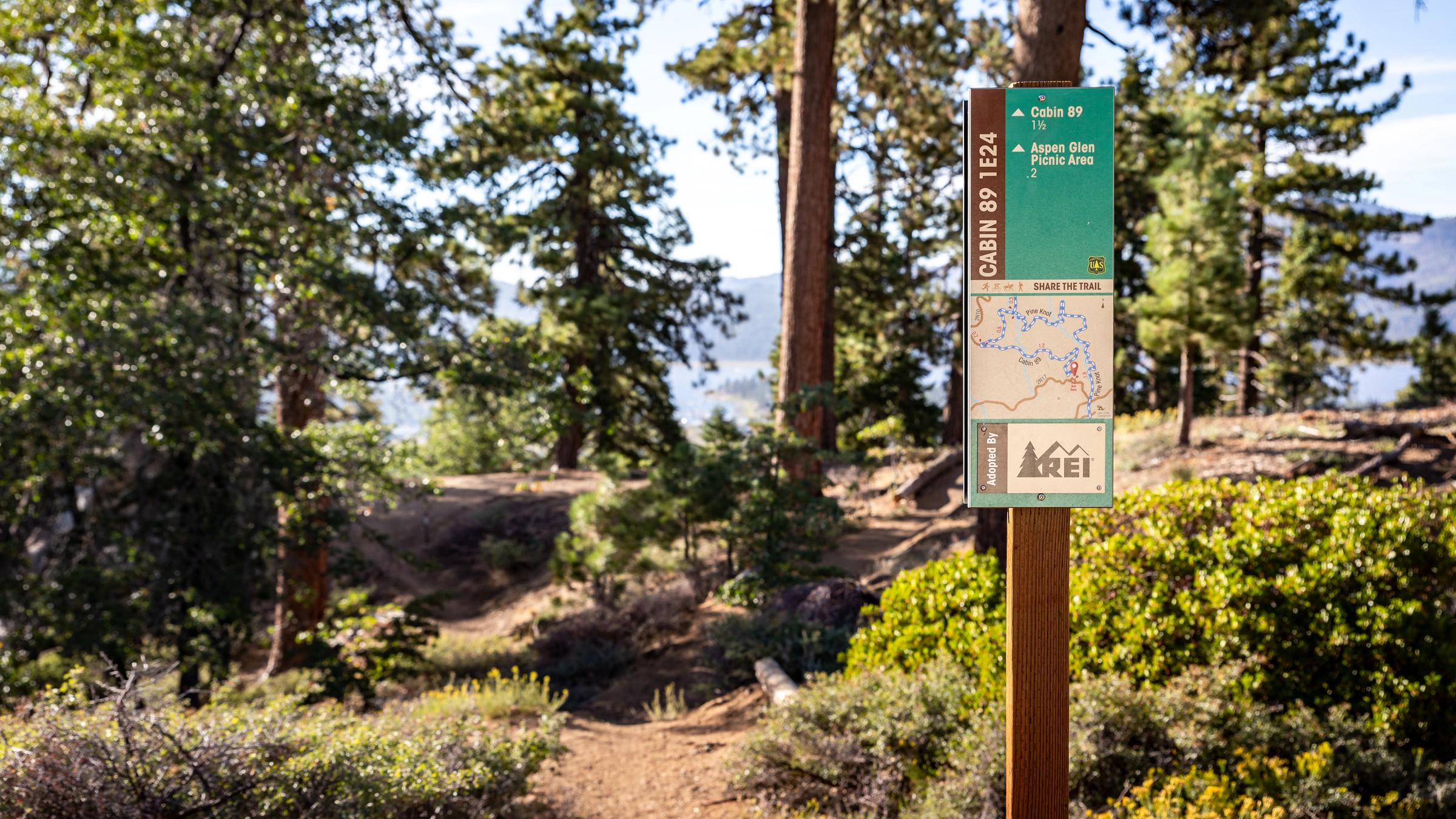 Cross country trail in big bear lake