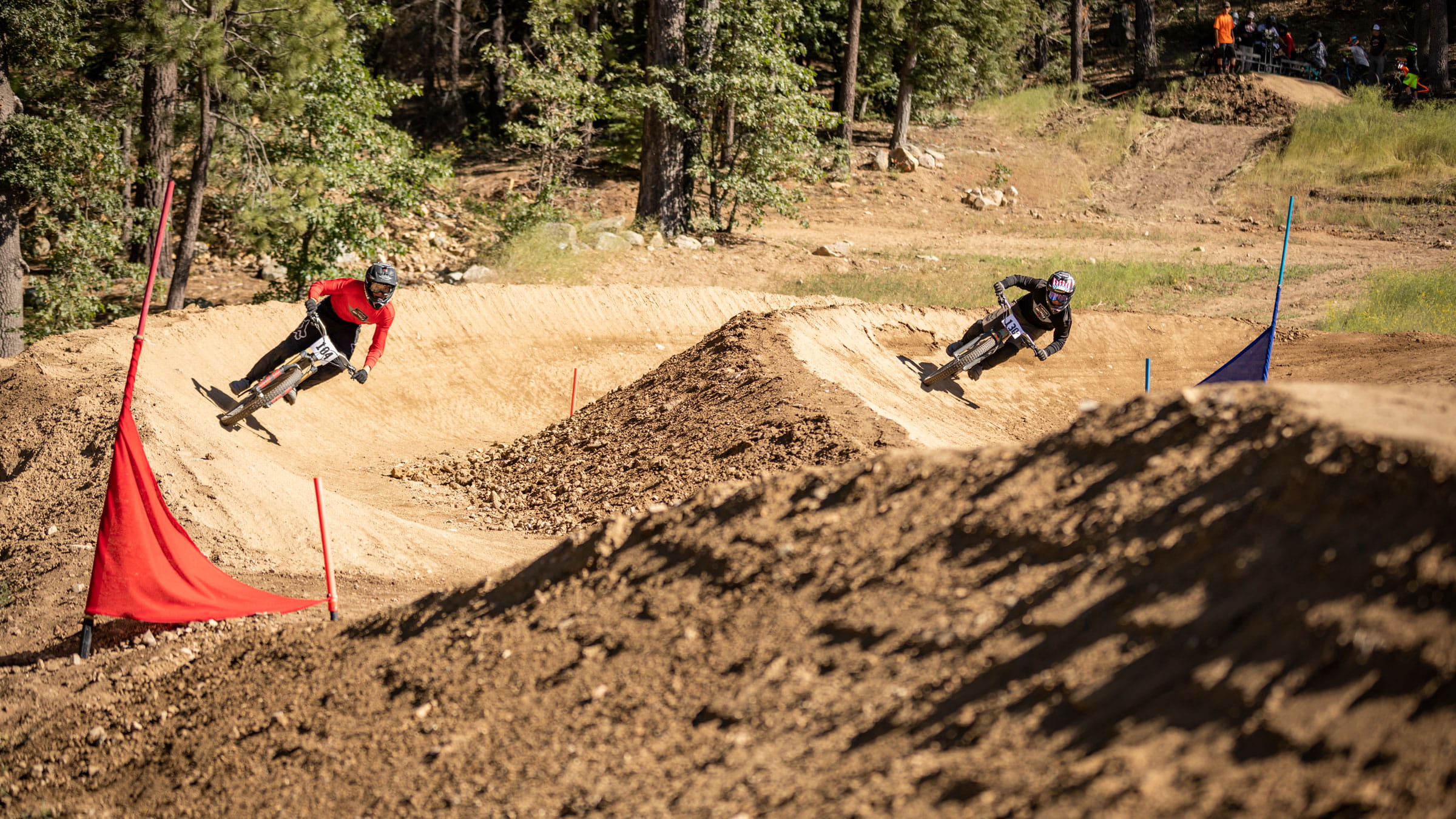 dual slalom course where racers go head to head