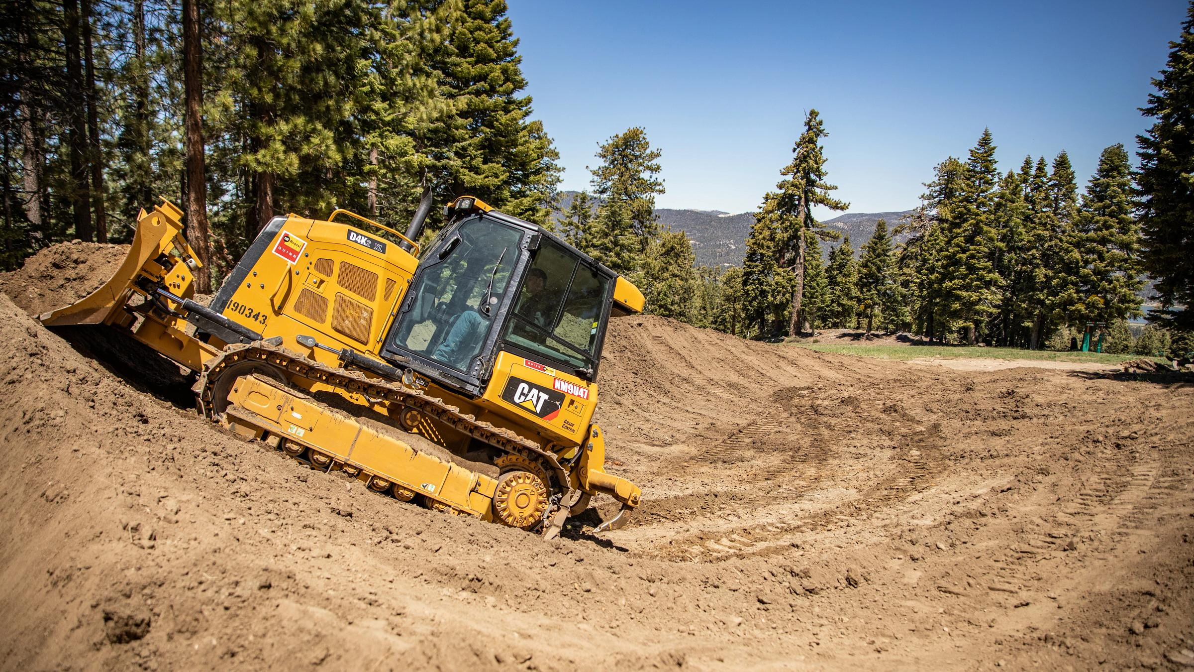 Heavy machine on dirt