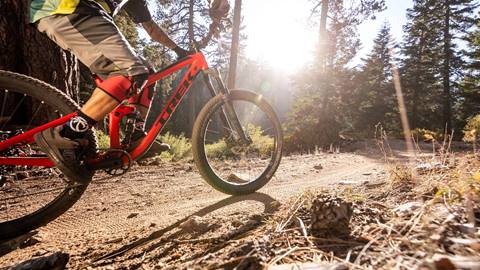 Rider on a MTB doing an air trick