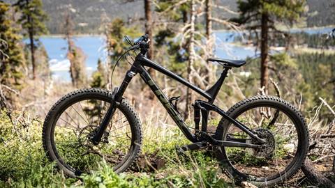 Mountain bike in the forest