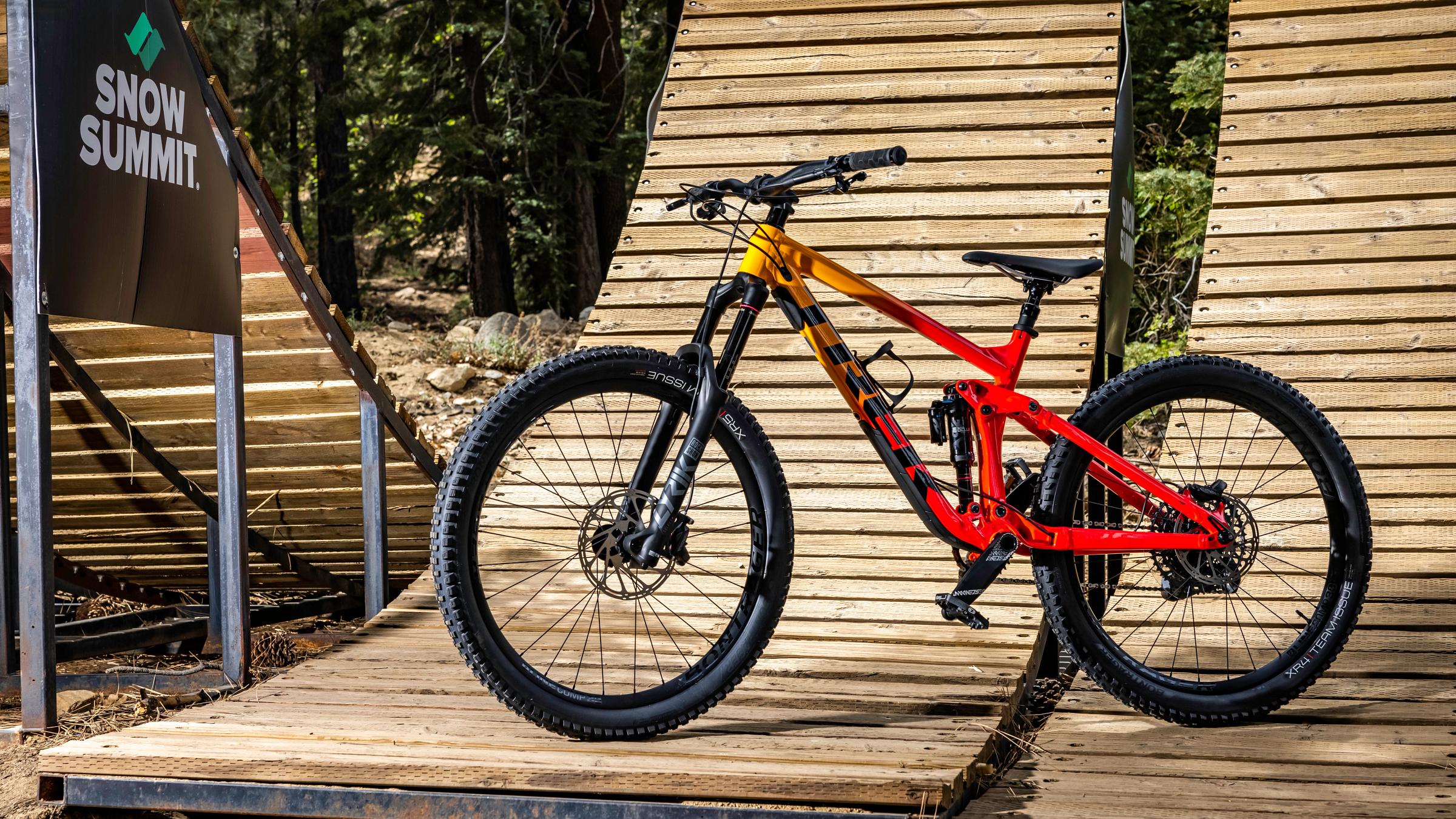 Blue trek mountain bike.