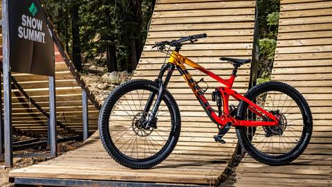 mountain bike rental - orange, red, and black mountain bike