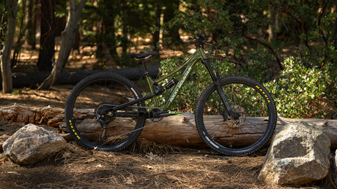 Child Freeride mountain bike in the forest