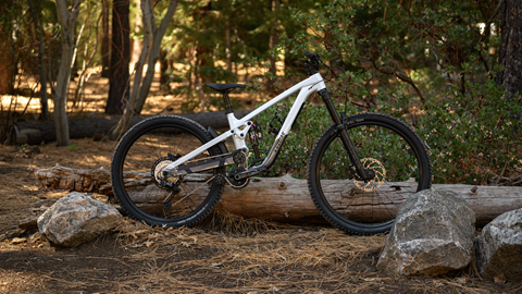 Trek Slash 8 mountain bike in the forest