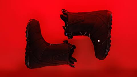 Pair of demo rental snowboard boots at Bear Mountain