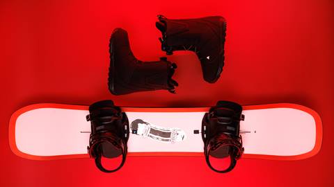 Demo rental snowboard, bindings, and boots at Bear Mountain