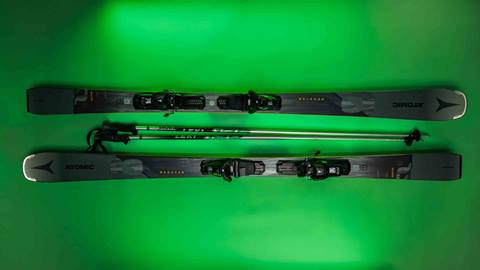 Demo skis and poles rental at Snow Summit
