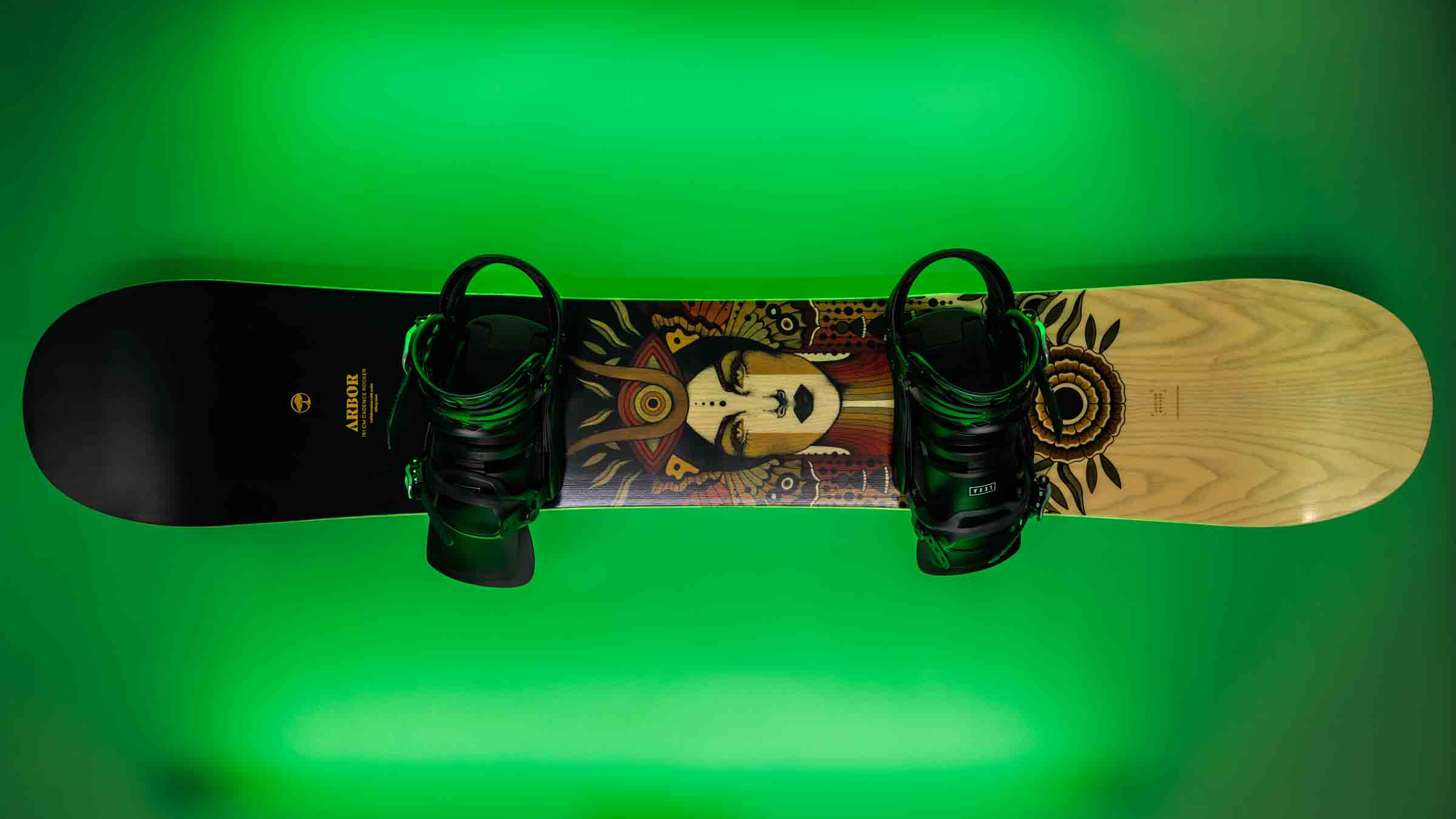 Demo rental snowboard with bindings at Snow Summit