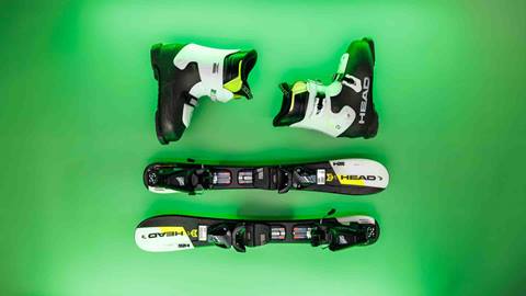 Child ski rentals with boots at Snow Summit
