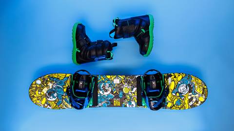 Child Burton snowboard rentals page with board, boots, and bindings at Snow Valley
